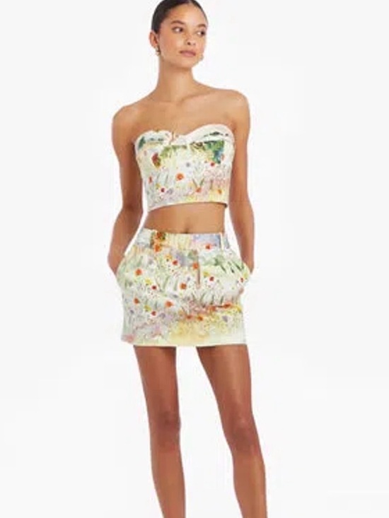 Amanda Uprichard Pants - Amanda uprichard cava two piece skirt set size small